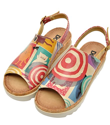 DOGO Gigi, Sandalia Tacón Mujer, Multicolor, 39 EU