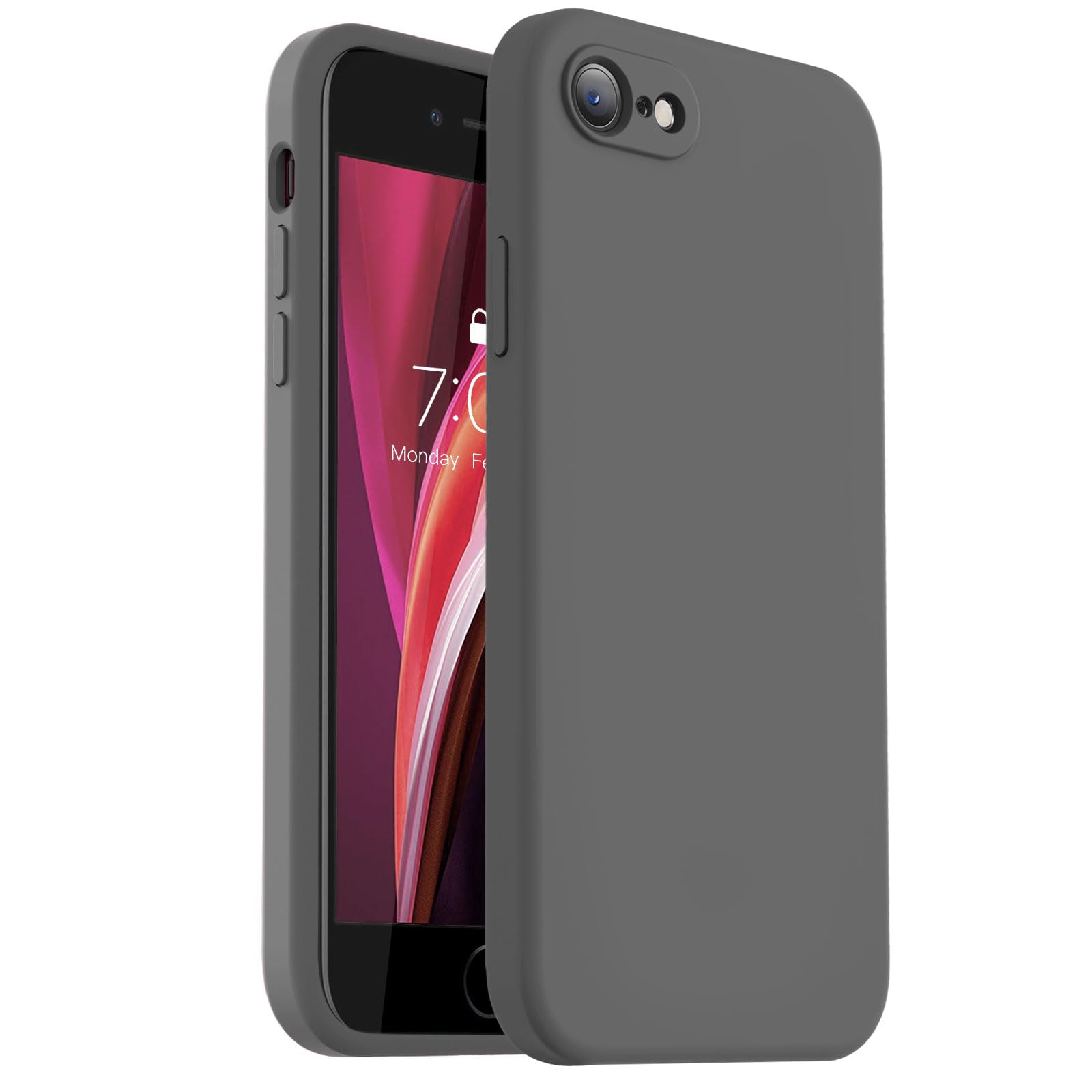 Photo 1 of Vooii Compatible with iPhone 14 Pro Max Case, Liquid Silicone Upgrade [Camera Protection] [Soft Anti-Scratch Microfiber Lining] Shockproof Phone Case for iPhone 14 Pro Max 6.7 inch - Dark Grey