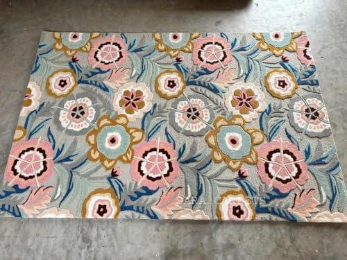 Image of Modern Abstract Hand Tufted Wool Floor Carpet for Home decore Living Room|Home and Bedroom & Hall 8x10 feet (240 x 300cm) Grey H1