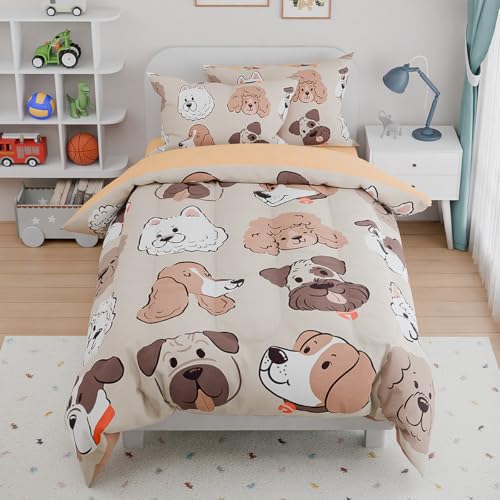 4-Piece Dog Comforter Set Full Size