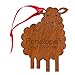 Sheep Lamb Ornament Personalized Baby's First Christmas 2024 Wood Handmade