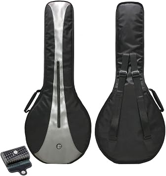 Banjo Case,Banjo Gig Bag,600D Water-resistant Oxford Cloth,Cotton Padded,Backpack Strap,Packed with Banjo Finger Picks Box