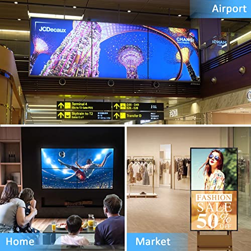 Image of Video Wall Controller 2X2,JCHICI TV Wall Processor,4K x 2K HD Display,180 Degree Rotate,8 Splicing Modes 2x2,1x2,1x3,1x4,2x1,3x1,4x1,Input 4K and Output 1080P,Streaming Media Video Device