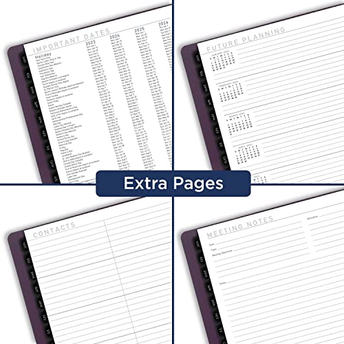 At-A-Glance 2023 Monthly Planner, 9” X 11”, Large, Monthly Tabs, Pocket, Faux Leather, Contemporary, Merlot (70250X50) #TOP6
