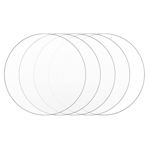 DARENYI 5 piezas de disco de plexiglás acrílico transparente paneles de acrílico de plexiglás transparente de 8 pulgadas de diámetro 007 pies de