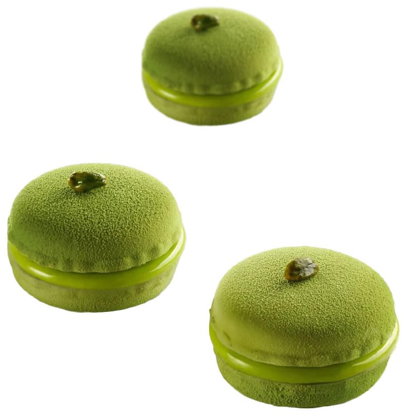 Pavoflex Silicone Tray Set Macaron by Pavoni – 2.76" Dia. x 1.38" H, 3.72 fluid_ounces, Platinum silicone, Black, Model PX3228