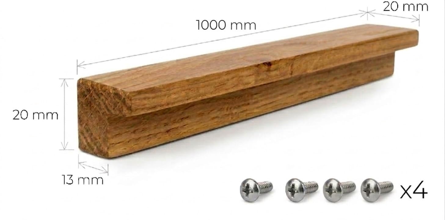 Maniglie per mobili – BATO – Pomelli per mobili in rovere – Decorazioni in legno – Maniglie per mobili – Bottoni per armadi – Pomelli per mobili (100 cm)