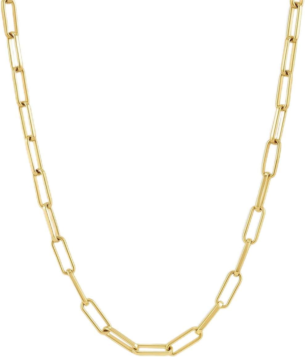 gorjana - Parker Necklace 18"/20" - 18k Gold Plated Finish - Customizable Lengths, Unique Hinge Closure, Elegant Simplicity - Luxurious Finish and Durability - Everyday Wear