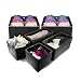 SorbusĀ® Foldable Storage Drawer Closet Dresser Organizer - 6 Piece Set (Black)