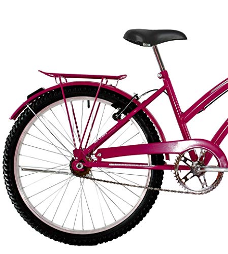 Bicicleta Aro 26 Feminina Susi Rosa Pink com Para-lama e Cesta - Dalannio Bike