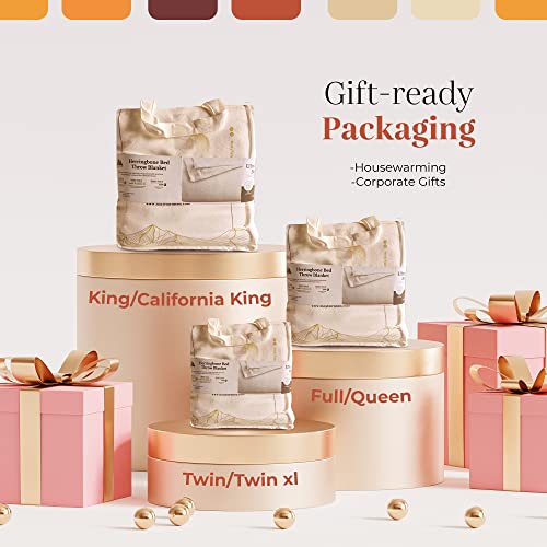 Mayfair Linen Knitted Geometric Herringbone Pattern Handwoven Blanket 100% Long Staple Cotton - Soft & Cozy Thermal All Season Throw For Bed Couch Chair Outdoors (Twin/Twin Xl, Sage Green) #TOP6