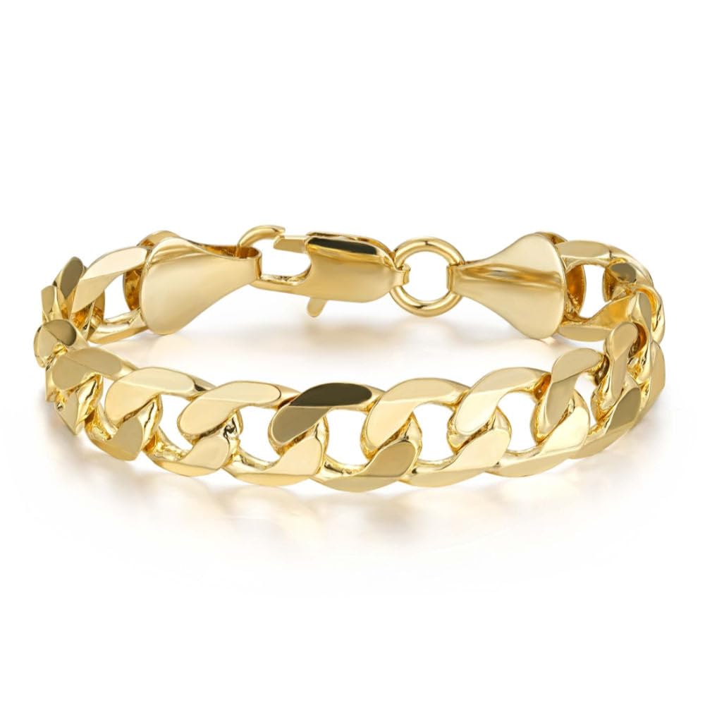 THE BLING KING 9mm Gold Kids Cuban Link Bracelet for Boys — 14g
