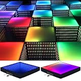 3D&RGB Infinity LED Dance Floor Tile - 8x8ft Tempered Glass Panel with Flight Case - Ideal for Weddings, DJ Parties, Nightclubs, and Stage Shows