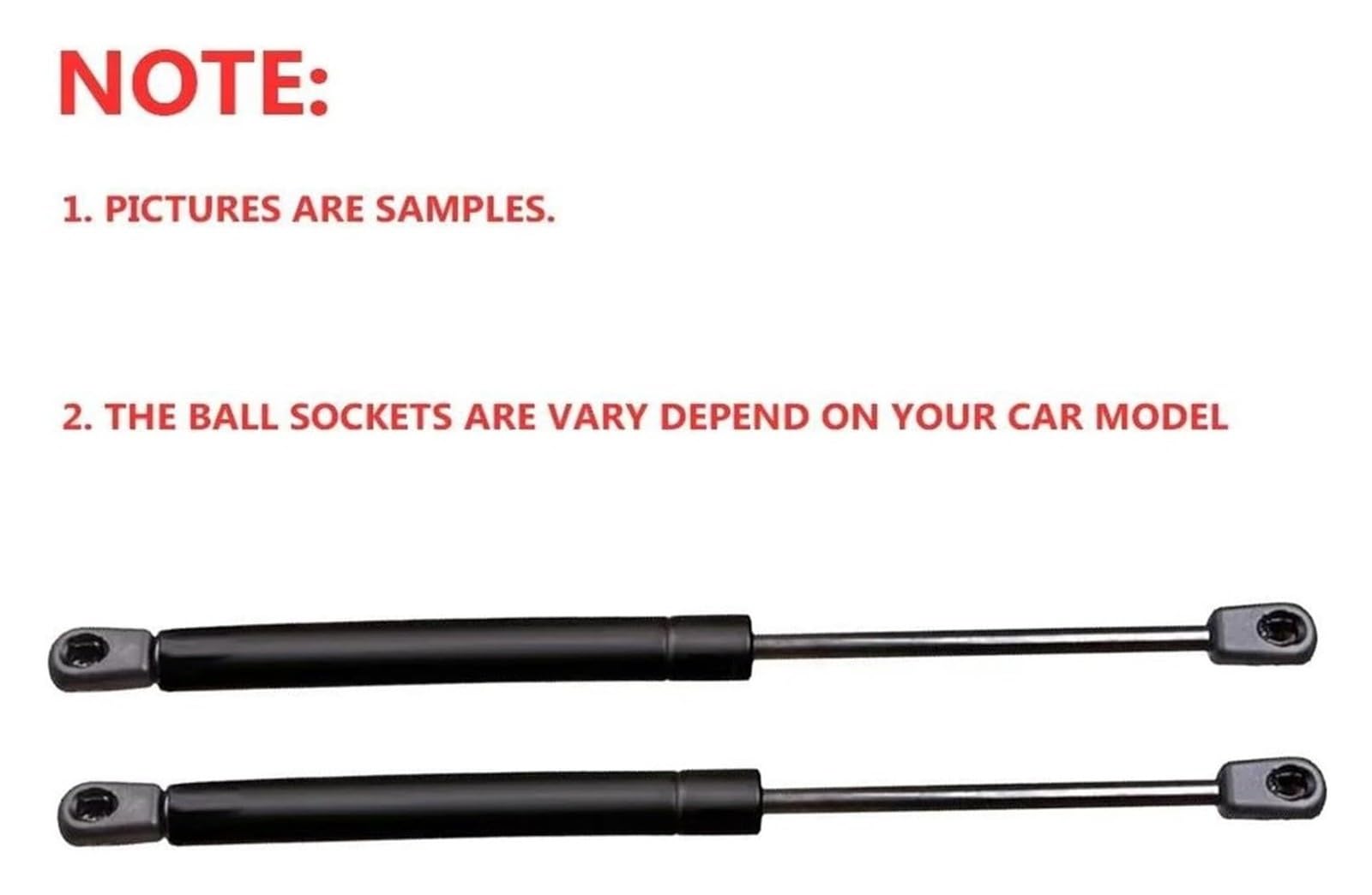 Rear Tailgate Gas Struts 486mm 2pcs Rear Window Lift Supports