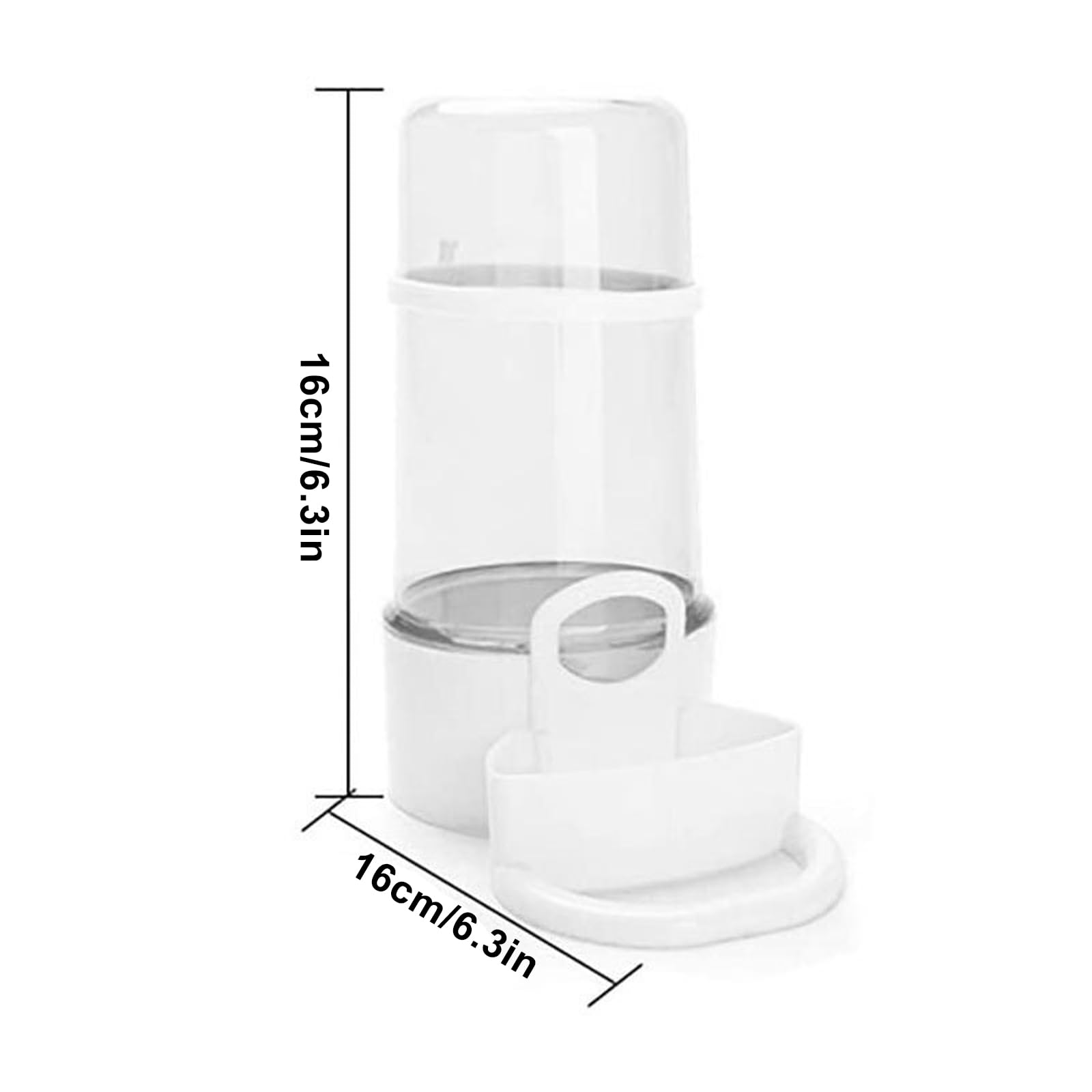 Dispensador de agua para pájaros, 2 botellas automáticas para jaula, dispensador de alimentos para loros, comedero para loros, accesorios para periquitos, cacatúas (blanco, 415 ml)