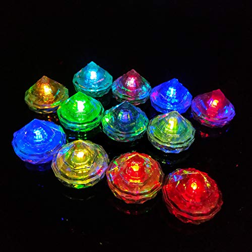 Luces LED para cubitos de hielo, 12 piezas miniatura 2