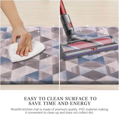 Image of Luxe Home Cuba PVC Door Mats Loop Utillity Anti Fatigue - Square - Cushioned, Non Slip, Washable - Indoor Outdoor Mats for Home, Kitchen, Garage More (51x99 cm)