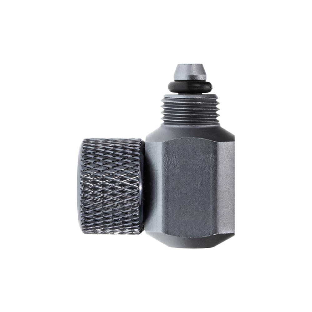 CARPJZ CO2 Check Valve, Aluminum Elbow Adapter for Aquarium CO2 Systems, Avoids Backflow into Regulators, M10x1 Male/Female Thread, Fits 6x4mm Tubing, Adjustment Flow