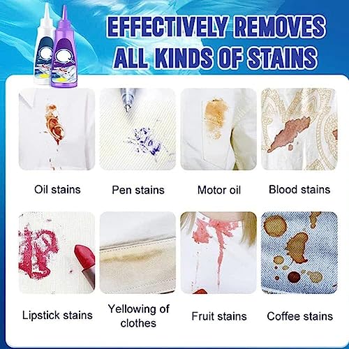 Image of COOFANDY Active Laundry Cloth Stain Remover, Deep Cleaning Detergent for All Textiles, White Shirt Protection, Garment Stubborn Stain Cleaner Oil Remover (1 Pc)