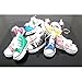 Favorict Canvas Mini Sneaker Shoe Keychain Keyring (Pack 12, Assort Color)
