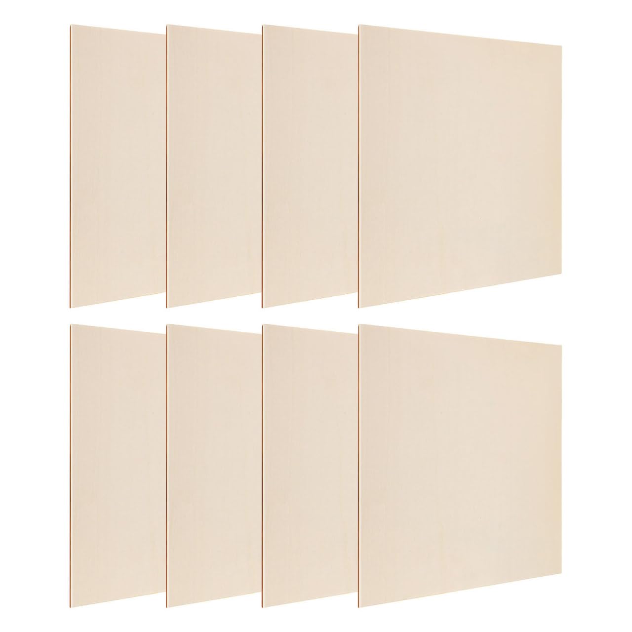 Mikikit 8 Piezas Tablero Cuadrado de Madera sin Terminar para Manualidades Diy, Fácil de Pintar y Pegar, Estilo Rústico, Adecuado para Talleres y Suministros Creativos