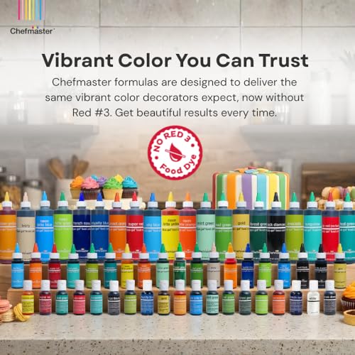 Image of Chefmaster Liqua-Gel Food Coloring | Royalty Blue | Red 3-Free | Professional Baking & Decorating | Fade-Resistant | Made in USA | 2.3 oz