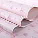 Pink Floral Drawer Shelf Liner Self Adhesive Decorative Rose Contact Paper for Shelves Drawer Cabinets Furniture Wall Decoration (17.7x78.7 Inches)