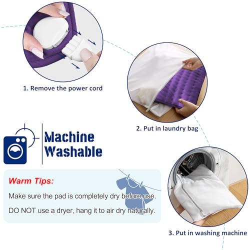 Image of Electric Heating pad for Back Neck Shoulder Knee Arms Legs- Electric Heat Pads with 6 Heat Settings & Auto Shut Off &Dry /Moist Heat Heating Pad for Birthday Mother Father Girl Men Women
