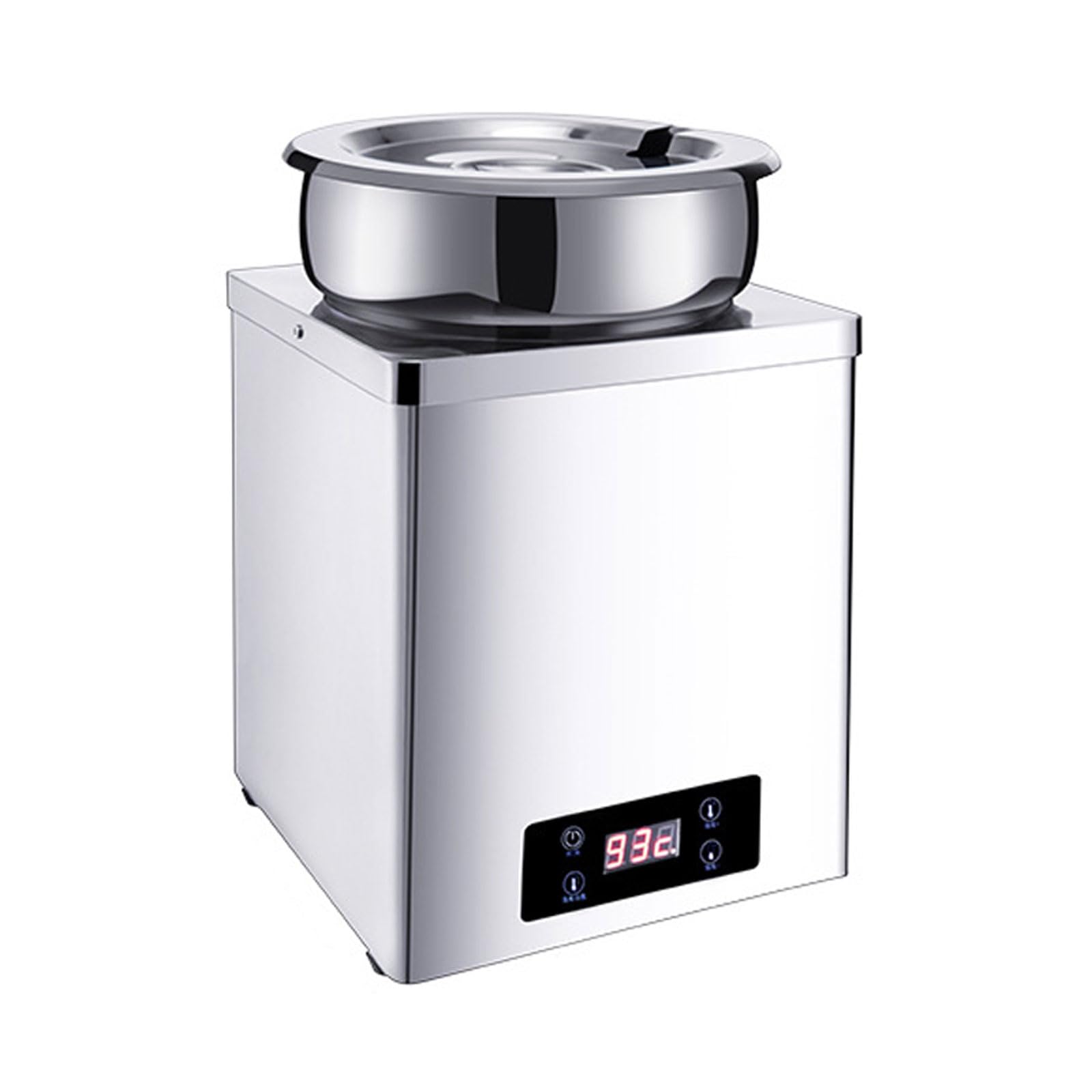 Calentador de sopa eléctrico comercial con panel táctil LCD, calefacción de circulación para mermelada, queso, caramelo y servicio de alimentos, ideal para restaurantes y catering