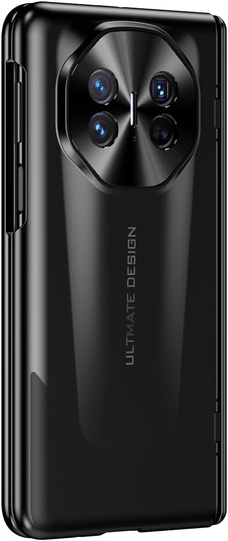 Smartphone Flip Cases for Huawei Mate X5 Case, Rugged Cover Shockproof Hard Full-Body Protective Phone Case Cover for Huawei Mate X5 Case with Screen Protector Case S-Pen Slot(Black)