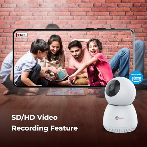 Trueview 3MP Pack of 2 Smart CCTV Wi-fi Home Security Camera with Pan Tilt 360&deg; View, 2 Way Talk, Cloud Monitor, Motion Detect, Supports SD Card Up to 256 GB, Night Vision (3MP Robot - Pack of 2)