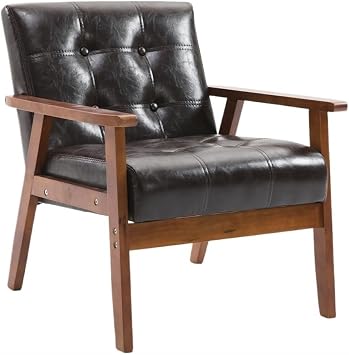 SOYDAN Modern Accent Chair, Armchair, Comfy Chairs with Cushions for Living Room, Arm Chairs for Living RoomCoffee