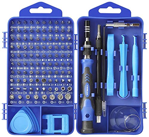 Schraubendreher Set 117 in 1 Schraubendreher Satz Reparatur Werkzeugset, Legierung Mini gehärtet Schraubenzieherset für PC, Brillen, Handy, Laptop