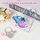 Anruzon Geschenke für Freundin, Beste Freundin Geschenke Geburtstag Weihnachten - Herzförmige Acryl-Heimdekoration und Schlüsselanhänger/Briefbeschwerer, Bff Beste Freundin Geschenke