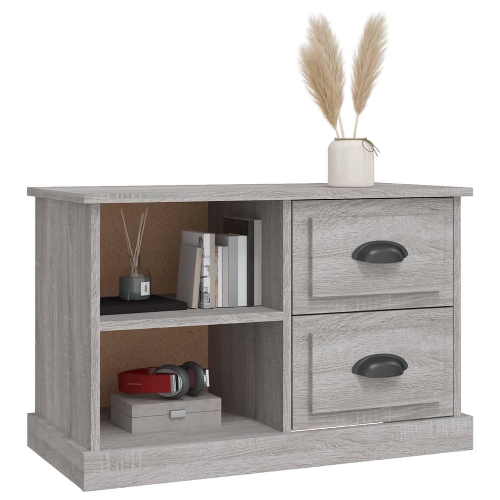 Meuble TV suspendu moderne - Gris Sonoma - 73 x 35,5 x 47,5 cm - Matériaux du bois - Pour salon, chambre à coucher, salle de réception, bureau, bureau