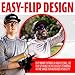 Franklin Sports MLB - Flip Up Baseball + Softball Sunglasses for Kids + Adults - Lightweight Sport Sunglasses for UV Protection, Black, 60mm