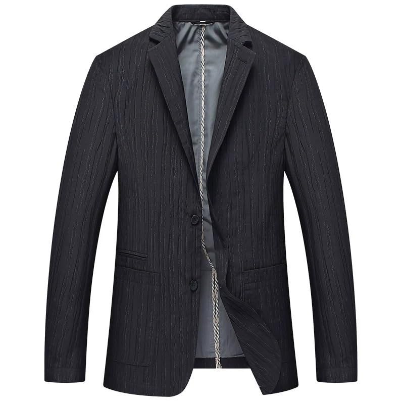 Men's Korean Style Srtiped Slim Fit Spring Fall Lightweight Casual Versatile Sport Coat