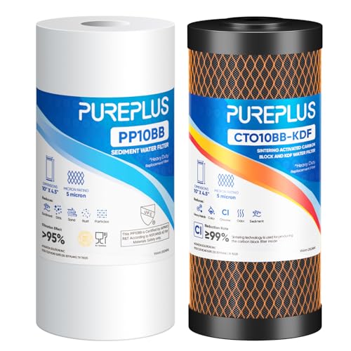 PUREPLUS 5 Micron 4.5" x 10" Whole House Water Filter