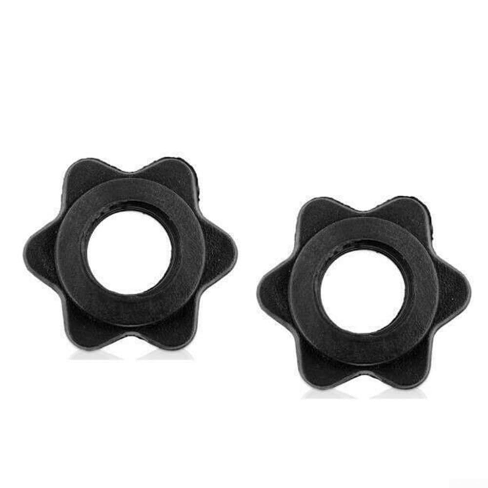 2PCS Dumbbell Collars Hex Nut Anti-Slip Collars Weight Check Nut Barbell Bar Clips for 1Inch Standard Weight Lifting Barbells(Black)