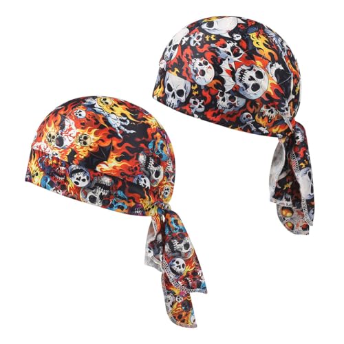 OUDQFCJ 2 Stück Schweißabsorbierende Atmungsaktive Sport Kopfbedeckung,...