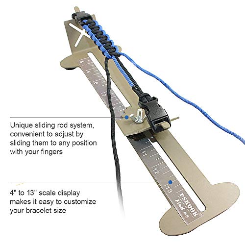 DECDEAL Paracord Pulseira Jig Kit Paracord Tool Kit Tecelagem DIY Maker Tool sem pés de borracha ant