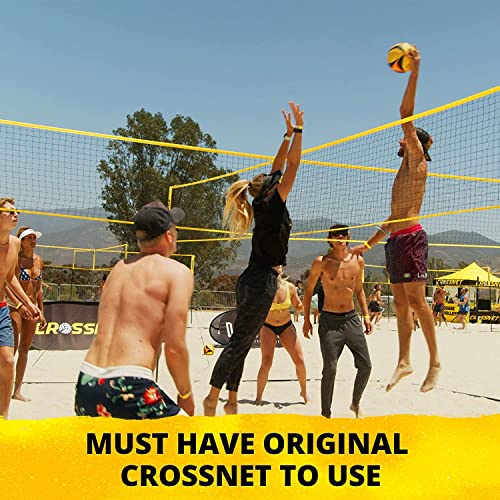 Crossnet 4-Way Volleyball Net With Carrying Backpack & Ball - 4 Square Volleyball Game Set For Adults And Kids - Quick Assemble Outdoor Game - Backyard Yard Games (Crossnet Ultimate) #TOP2