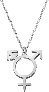 Transgender Symbol Necklace Transgender Pride Jewelry Male and Female Symbol Necklace Transgender Gift