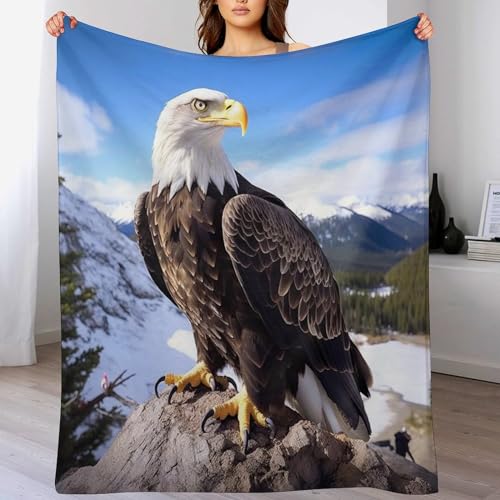 Manta de forro polar para sofá y cama pequeña Águila Bedding de 140x180 cm 2