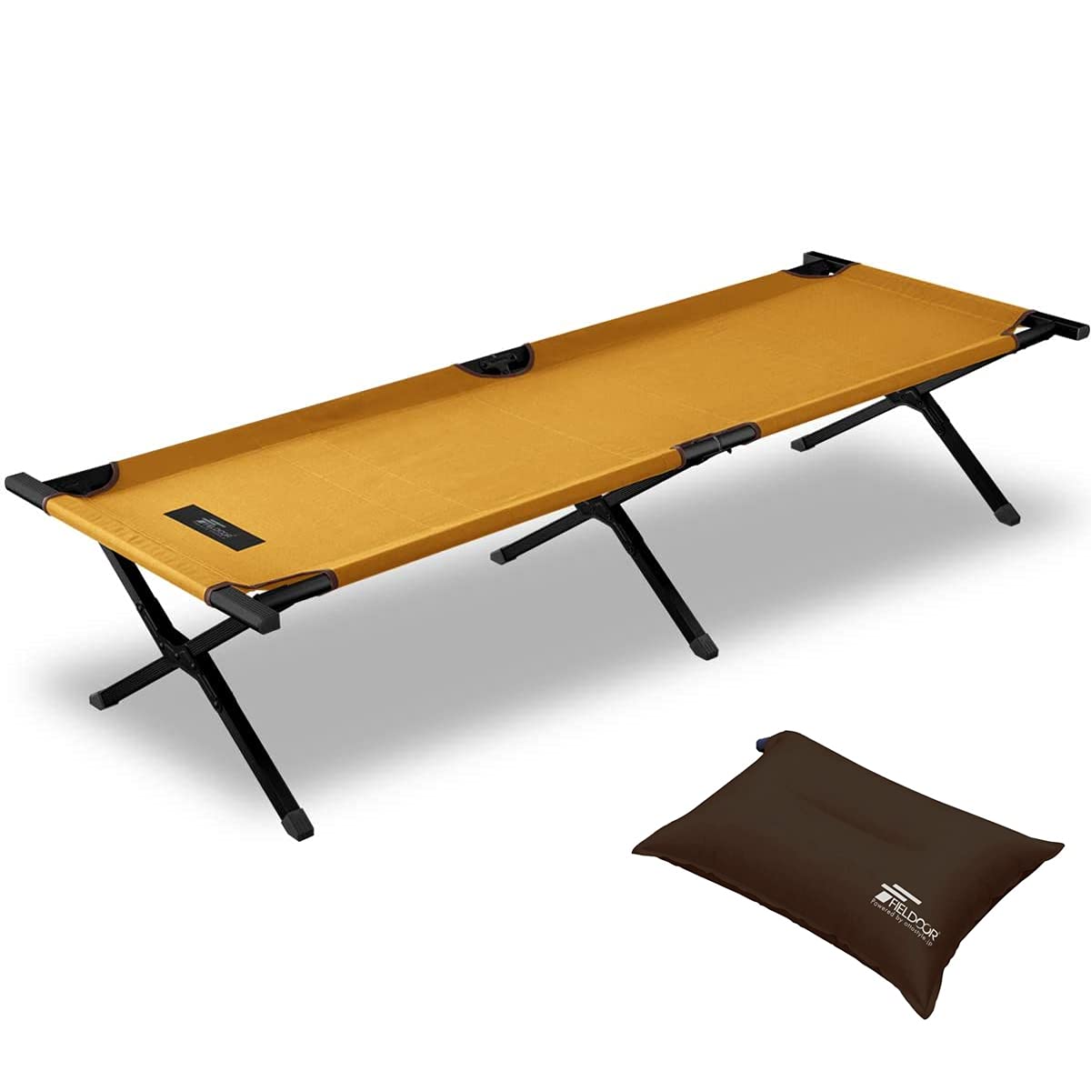 Amazon | FIELDOOR アウトドアコット 耐荷重180kg 190×69×40cm 【T/C