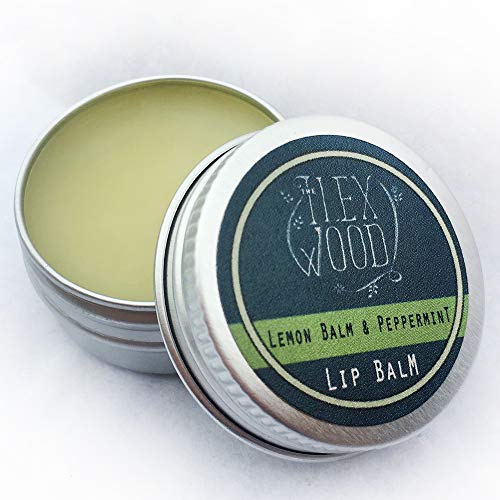 Vegan Lemon Balm and Peppermint Lip Balm - all natural, palm oil free, coldsore prevention, moisturising lip balm - 10ml