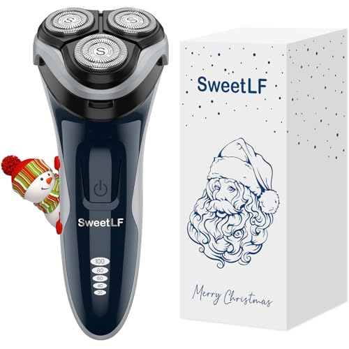 SweetLF Electric Razor for Men with Pop-Up Trimmer, IPX7 Waterproof Electric Shaver, Rechargeable Shavers for Men, Type-C, 120Mins Runtime, Plug & Play, Ideal for Christmas Presents