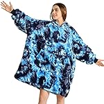 Krifey-Wearable-Blanket-Sweatshirt-for-Women-and-MenOversized-Light-Microfiber-Big-Blanket-Hoodie-One-Size-Fits-AllDark-Blue-tie-dye