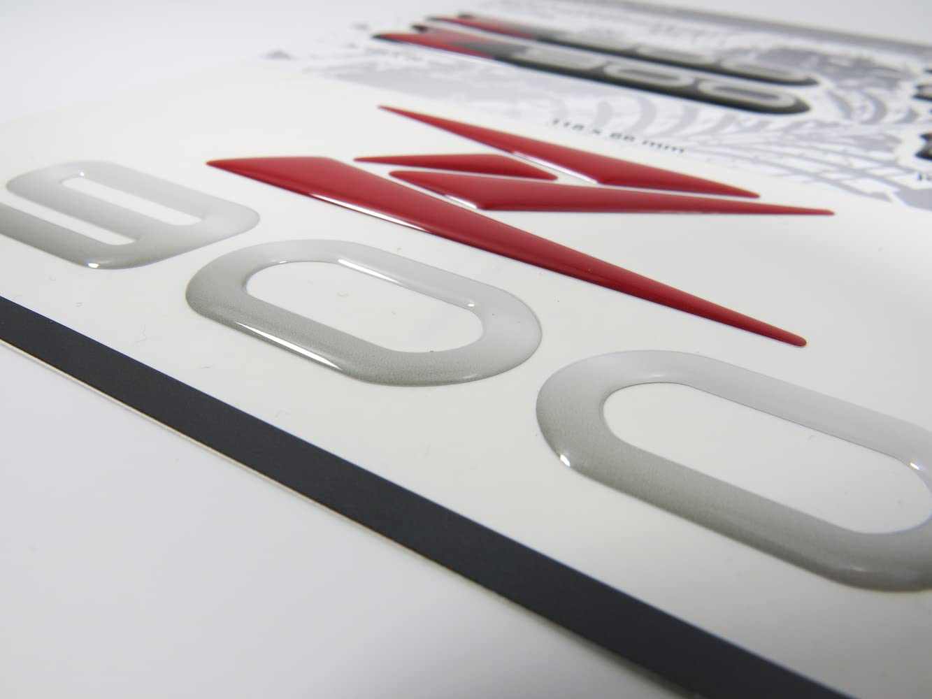 Bike-Label Schriftzug 3D Aufkleber Emblem kompatibel für Kawasaki Z900 Rot X910078VA