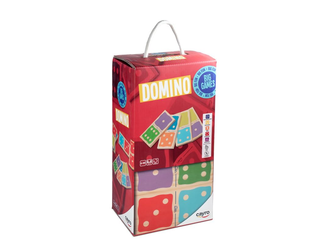 Cayro - Domino Gigante de Madera - Ideal para Familias - Piezas Grandes - Juego de Mesa Educativo - De 6-99 Años - 2-4 Jugadores